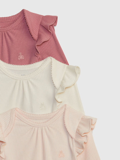 Bej First Favorites Tinyrib 3'lü Bodysuit Seti
