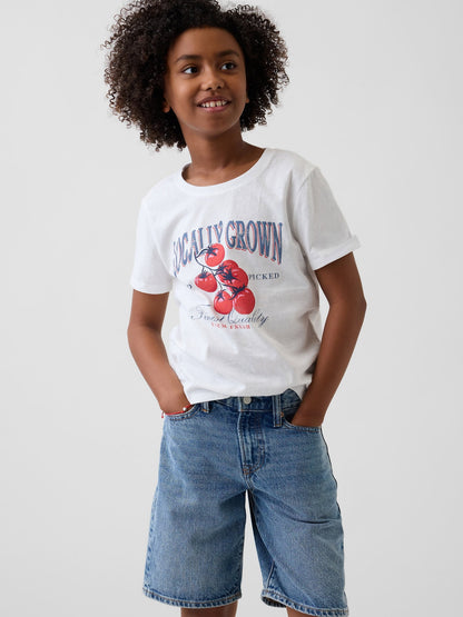 Beyaz Grafik Baskılı T-shirt