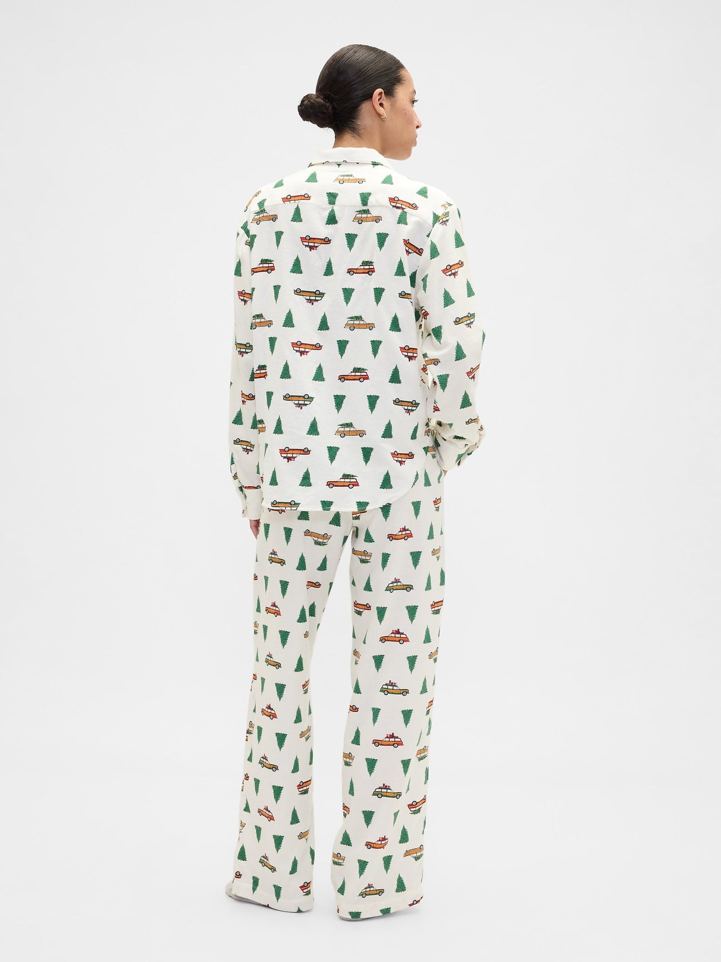 Kırık Beyaz Flannel Pull-on Pijama Altı