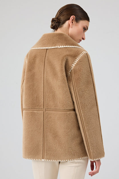 Vald'isere Kadın Camel Teddy Mont