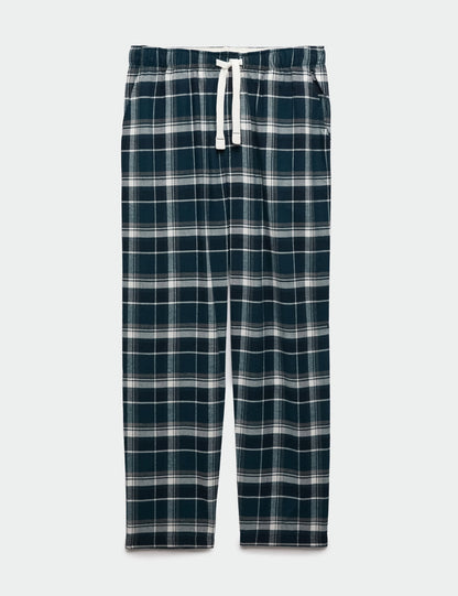 Pamuklu Kareli Pijama Altı