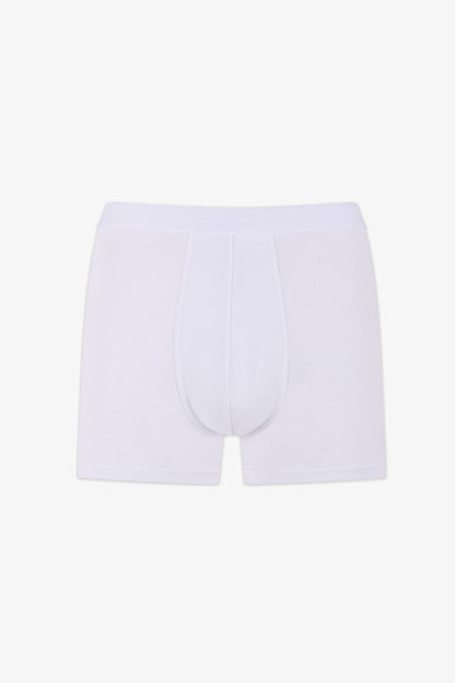 Erkek Pamuklu Basic White Tape 3lü Boxer