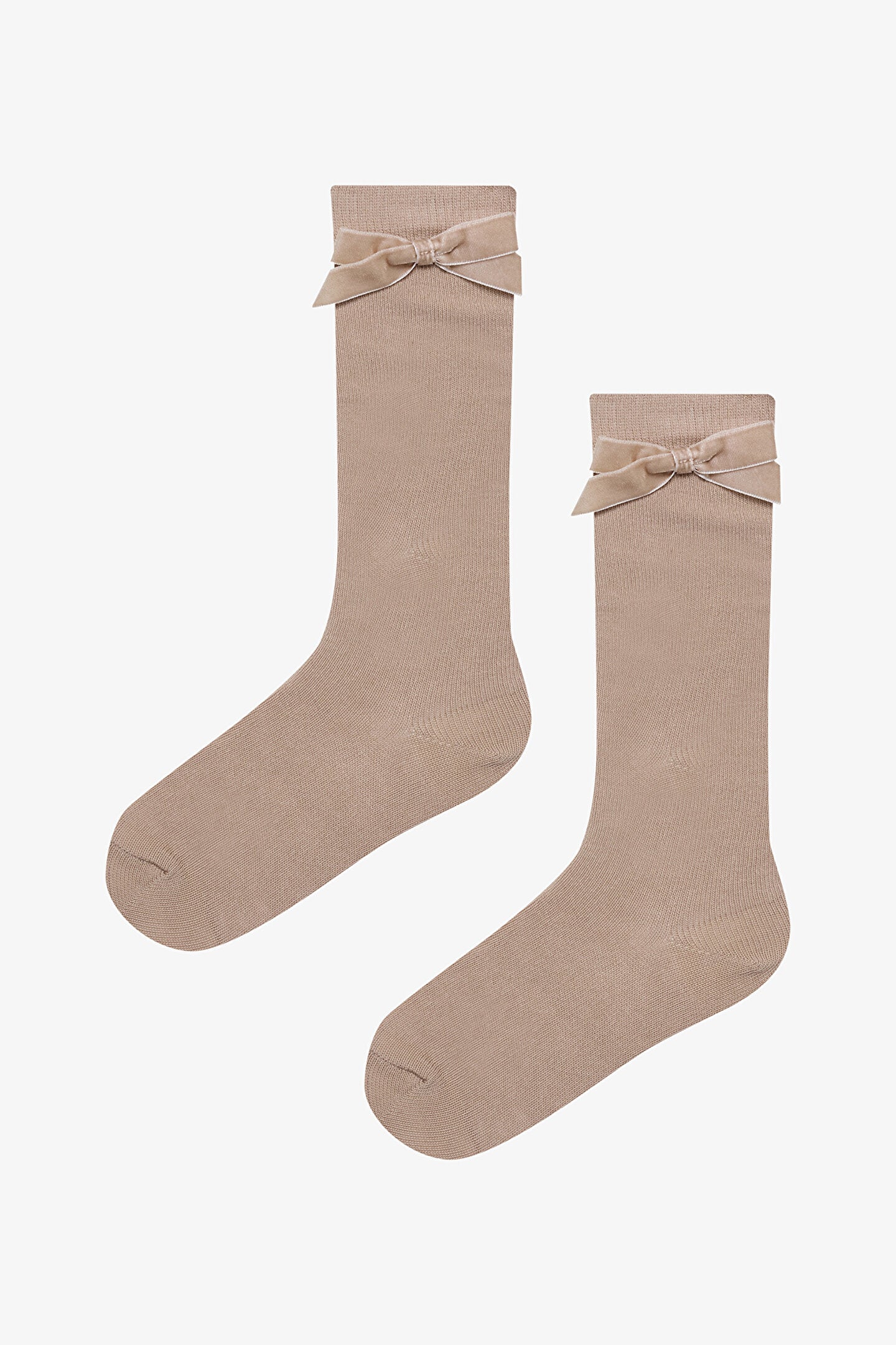 Kız Çocuk Brown Ribbon Pantolon Çorabı