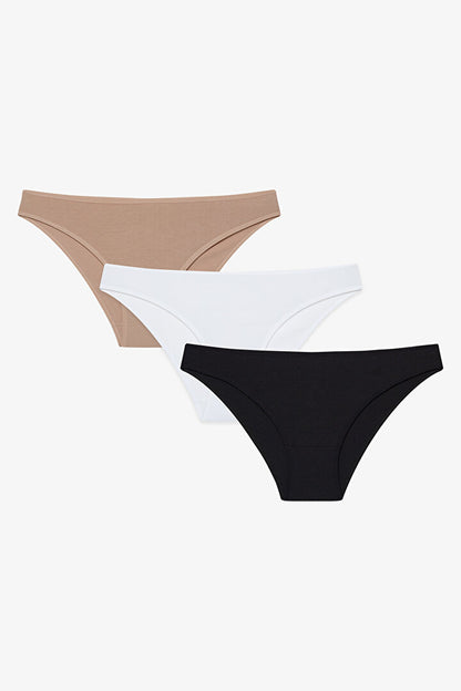 Fresh 3lü Pamuklu Çok Renkli Slip Külot