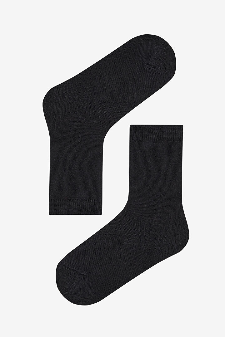 Unisex Siyah Basic 3 Lü Soket Çorap Seti