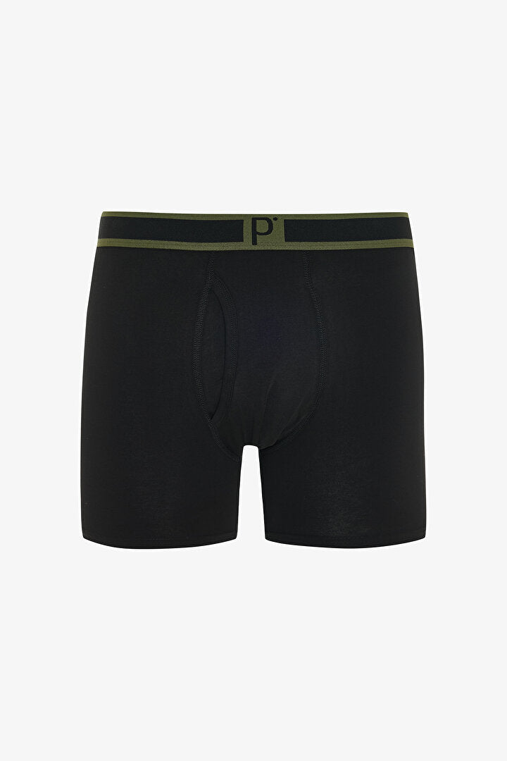 Erkek Pamuklu 3lü Siyah Çok Renkli Boxer
