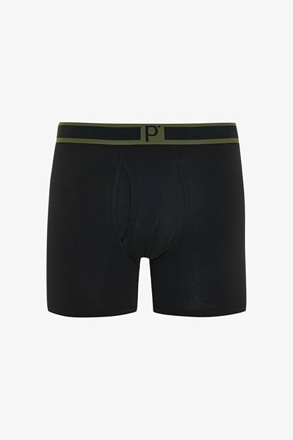 Erkek Pamuklu 3lü Siyah Çok Renkli Boxer