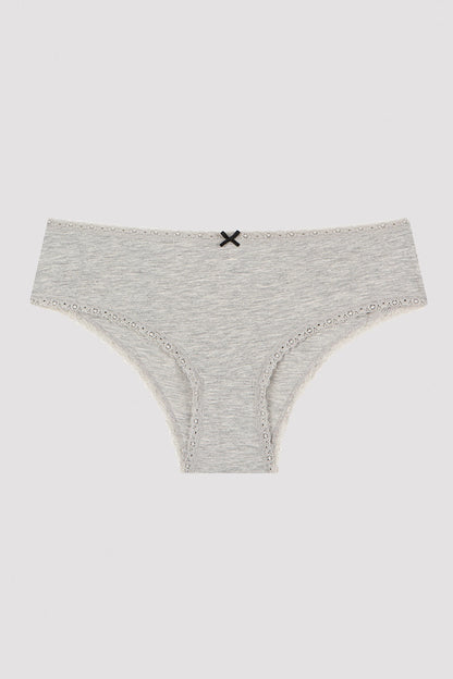 Daily Lace Pamuklu 3lü Gri Hipster Külot
