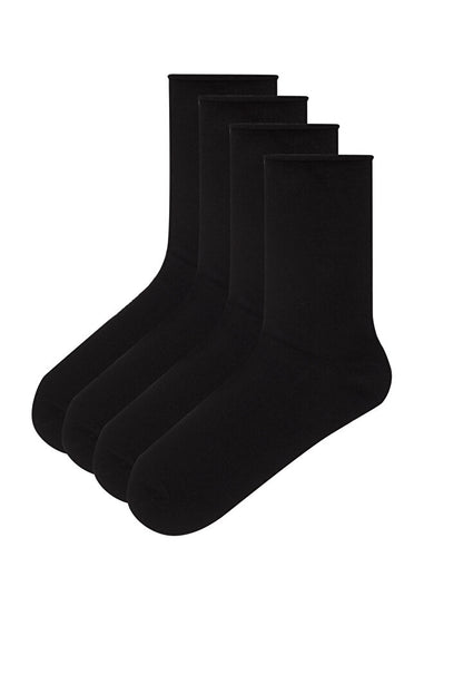 4 Çift Pamuklu Rahat Lastik Soket Çorap