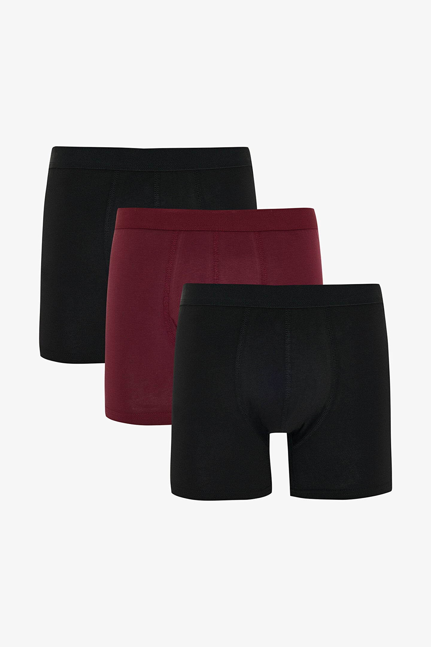 Erkek Pamuklu Basic Çok Renkli 3'lü Boxer