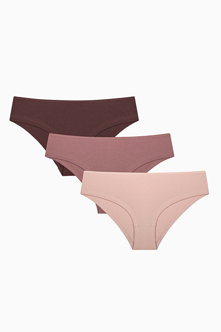 Earth Tones 3lü Hipster Çok Renkli Külot