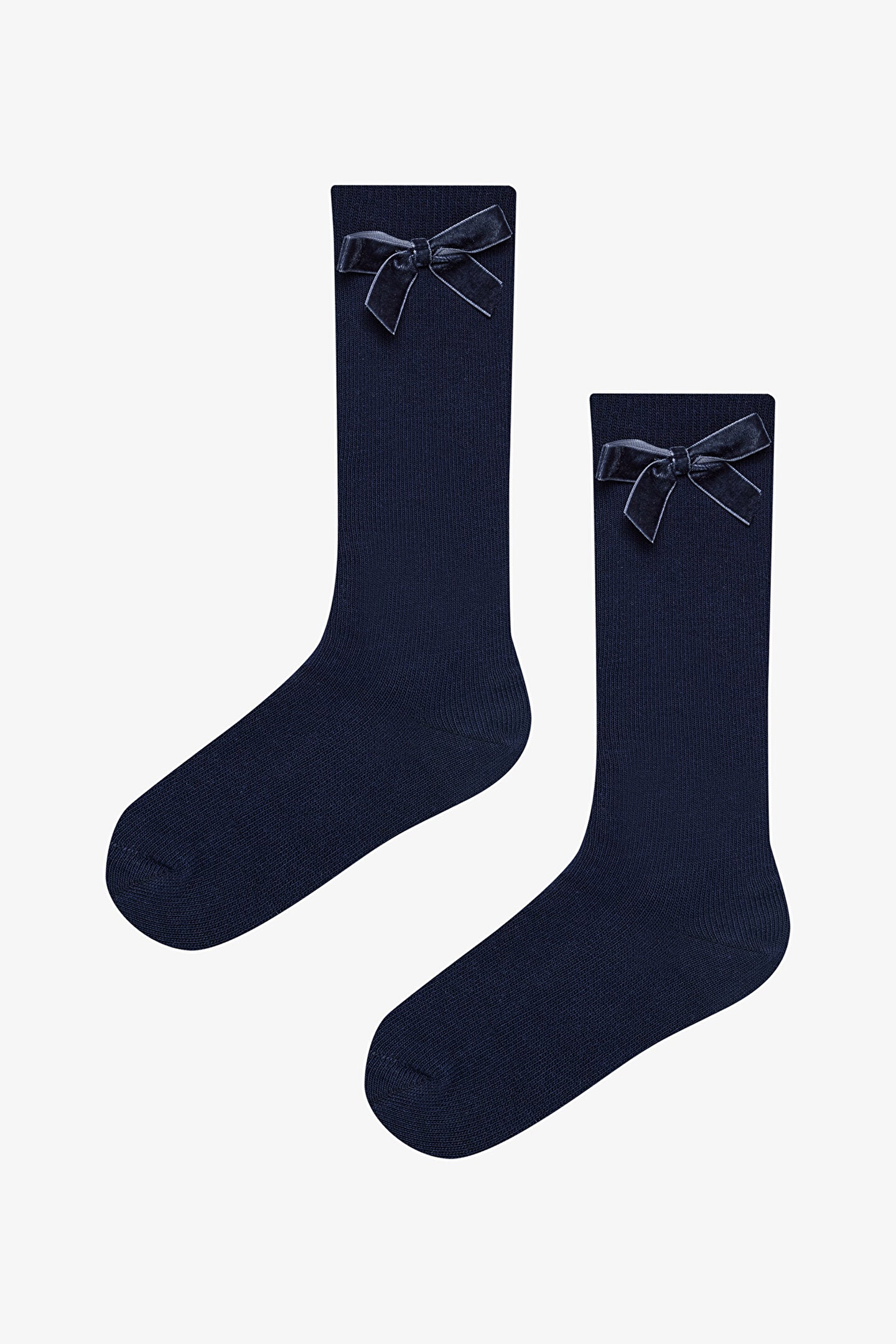 Kız Çocuk Navy Ribbon Pantolon Çorabı