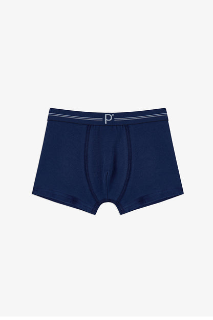 Erkek Çocuk 3 Lü Koyu Mavi Tonlu Boxer
