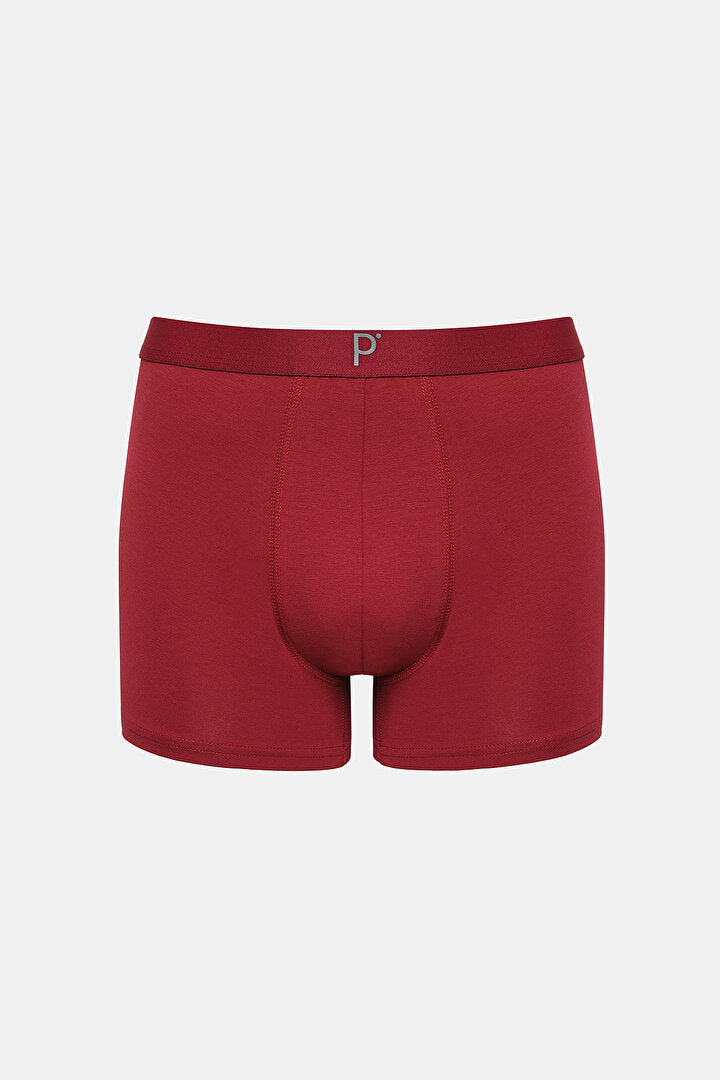 Erkek Burgundy 3lü Çok Renkli Boxer