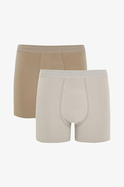 Erkek Pamuklu Basic Çok Renkli 2li Boxer