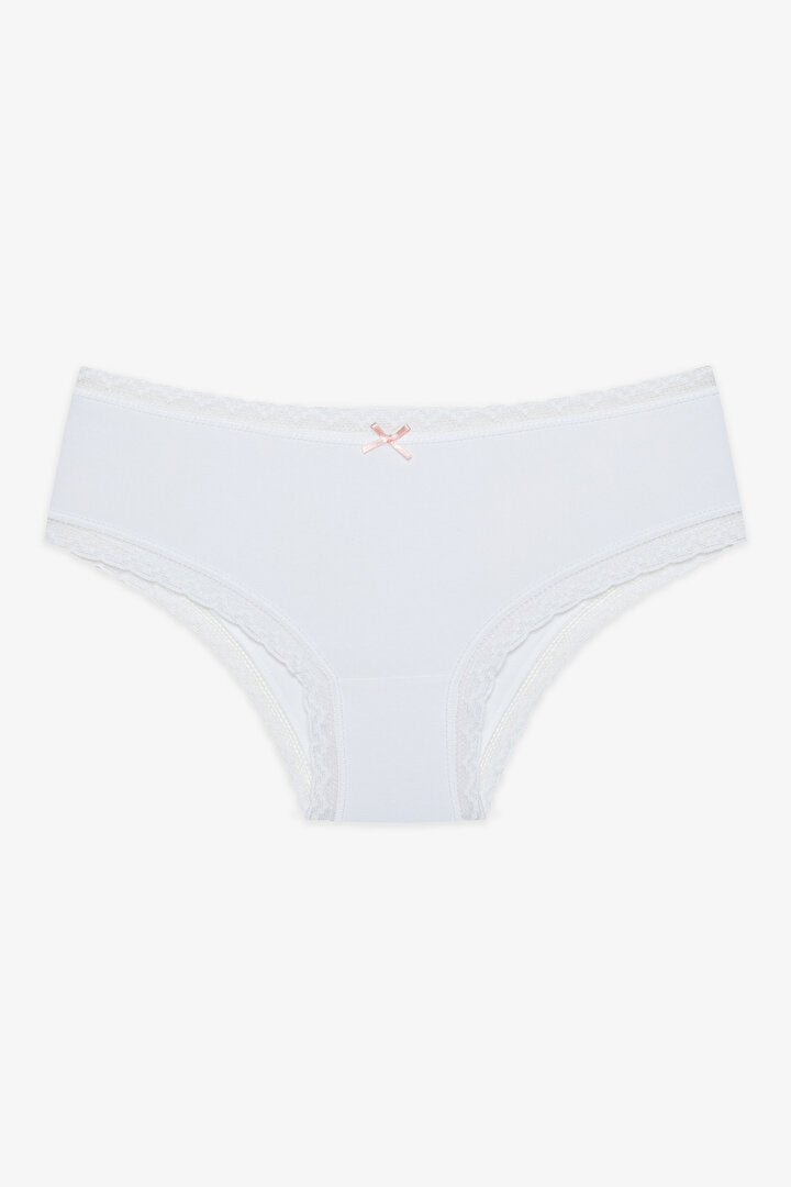 Daily Lace 3lü Pamuklu Bej Hipster Külot