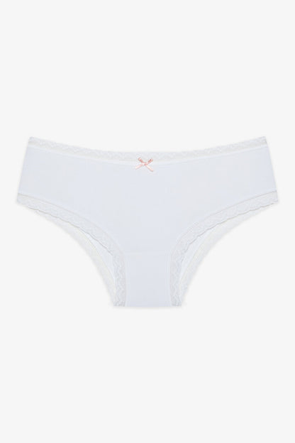 Daily Lace 3lü Pamuklu Bej Hipster Külot