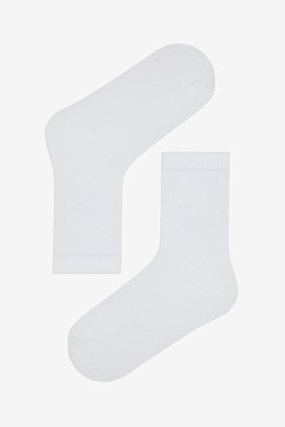 Unisex Beyaz Basic 3 Lü Soket Çorap Set