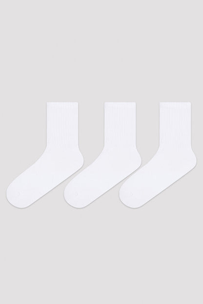 3 Çift Pamuklu Tenis Soket Çorap