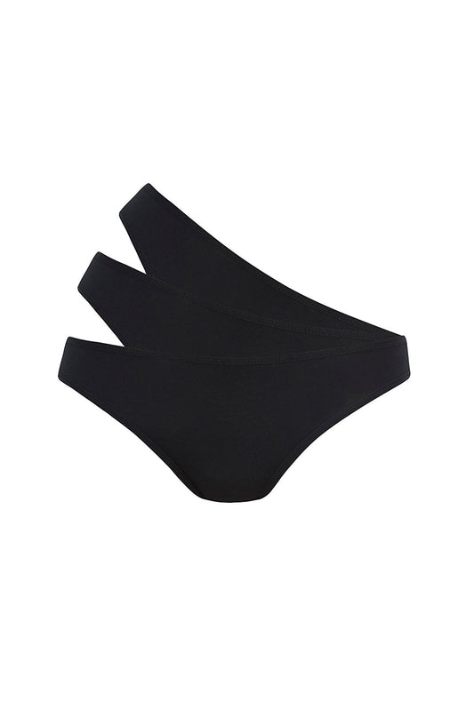 Fresh 3lü Pamuklu Siyah Slip Külot