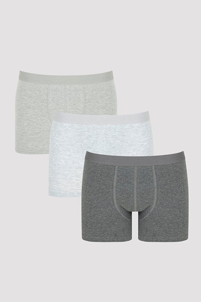 Erkek Basic Gri 3'lü Boxer