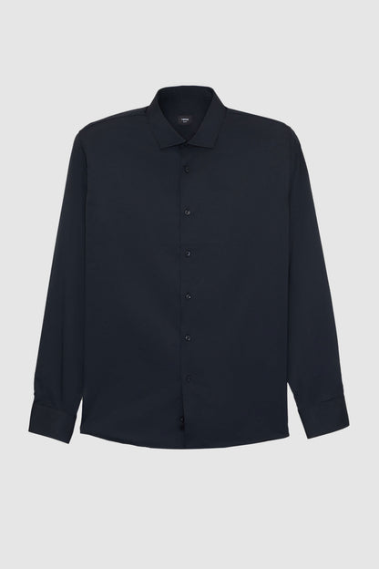Tween Slim Fit Siyah Travel Gömlek