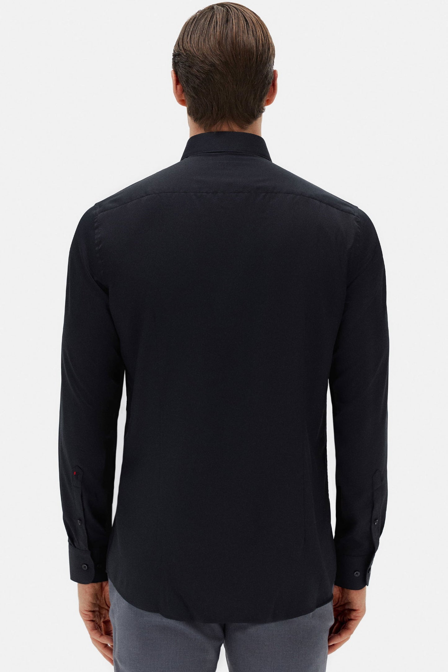 Tween Slim Fit Siyah Travel Gömlek