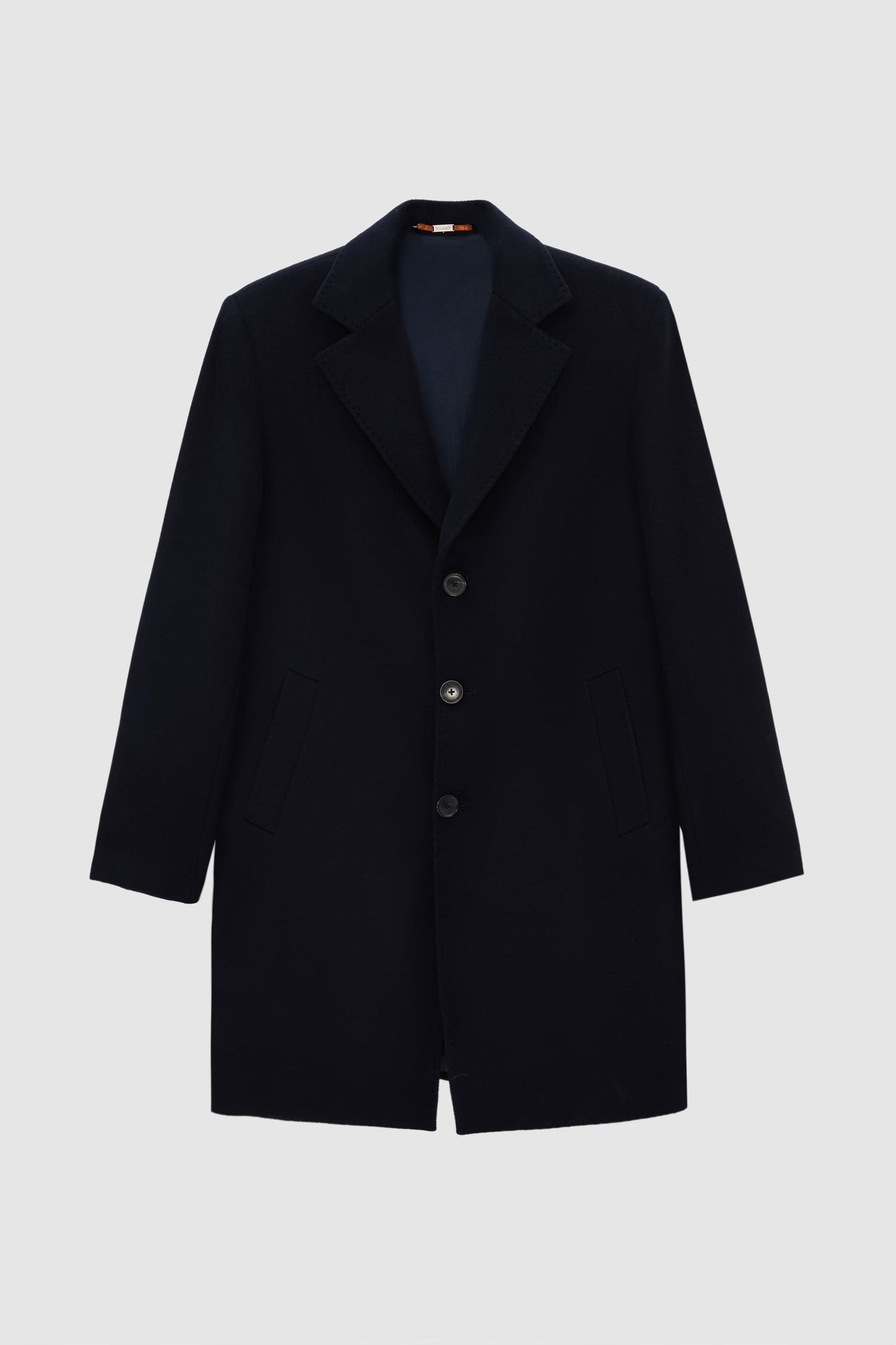 Damat Slim Fit Lacivert Düz Palto