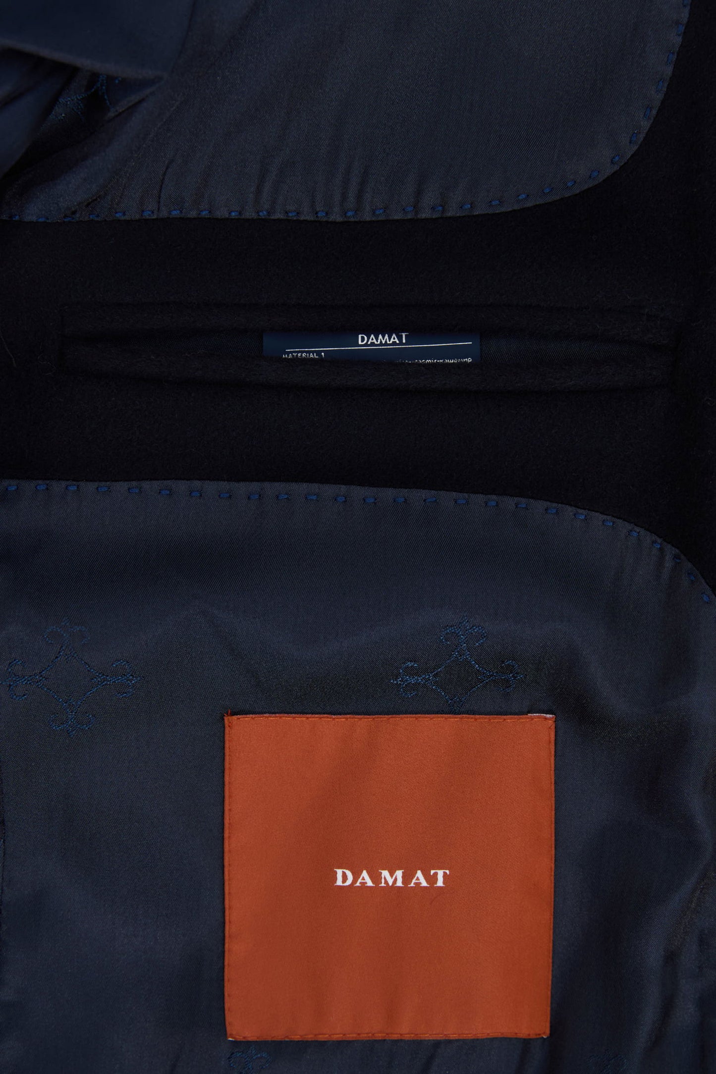 Damat Slim Fit Lacivert Düz Palto