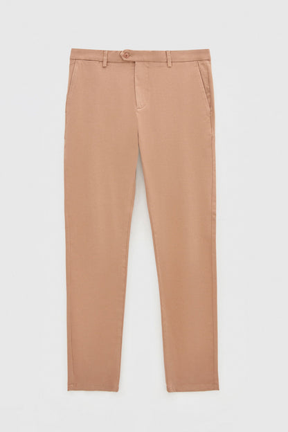Damat Slim Fit Camel Chino Pantolon