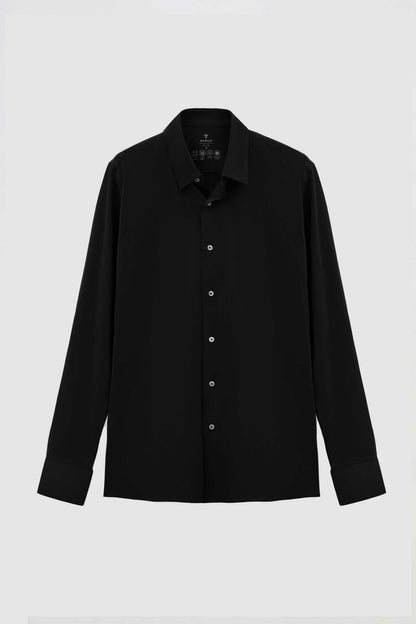 Damat Slim Fit Siyah Armürlü Gömlek