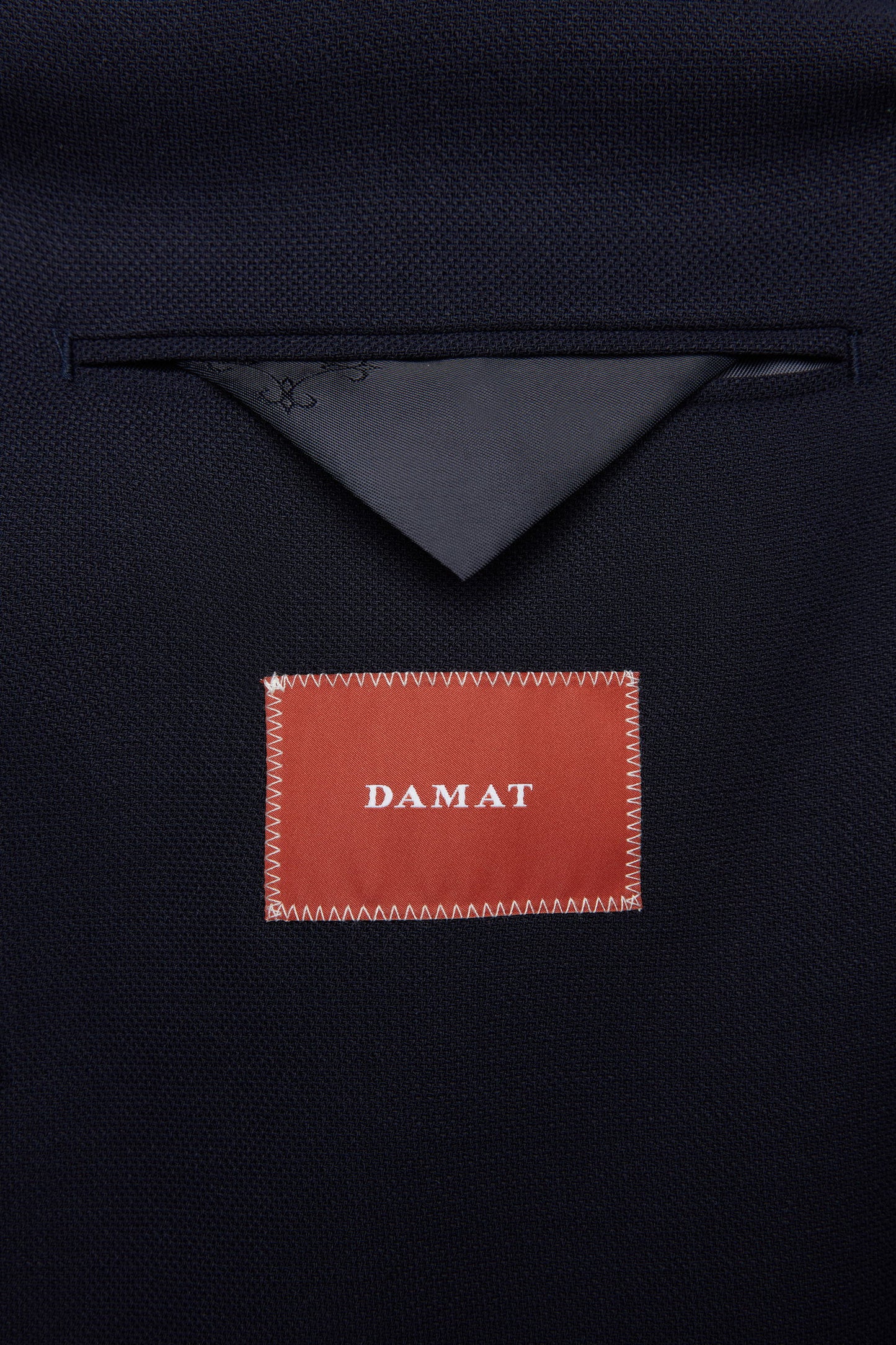 Damat Regular Fit Lacivert Loro Piana Kumaşıyla Üretilmiş Kruvaze Kumaş Ceket