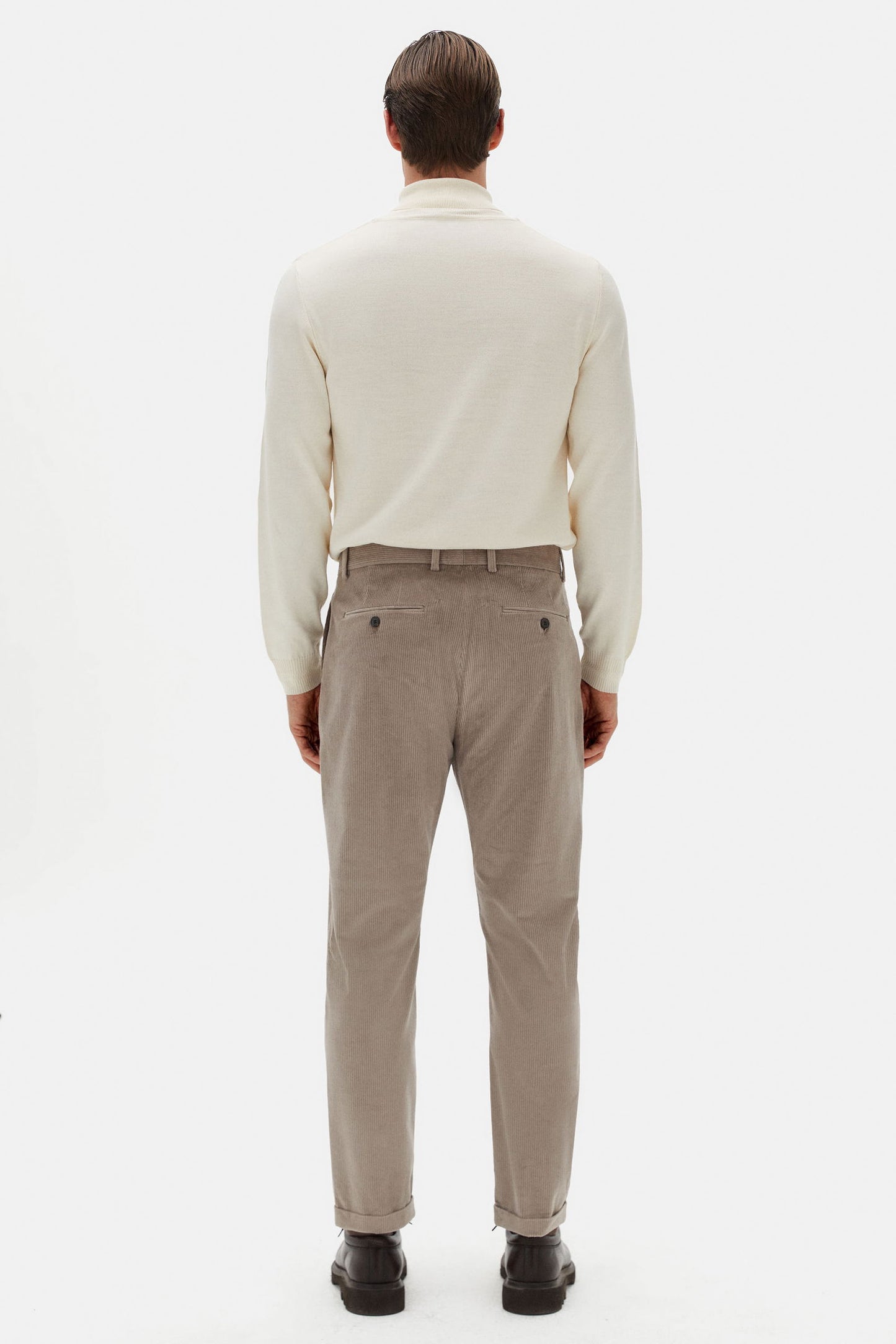 Damat Comfort Fit Vizon Kadife Pileli Kumaş Pantolon