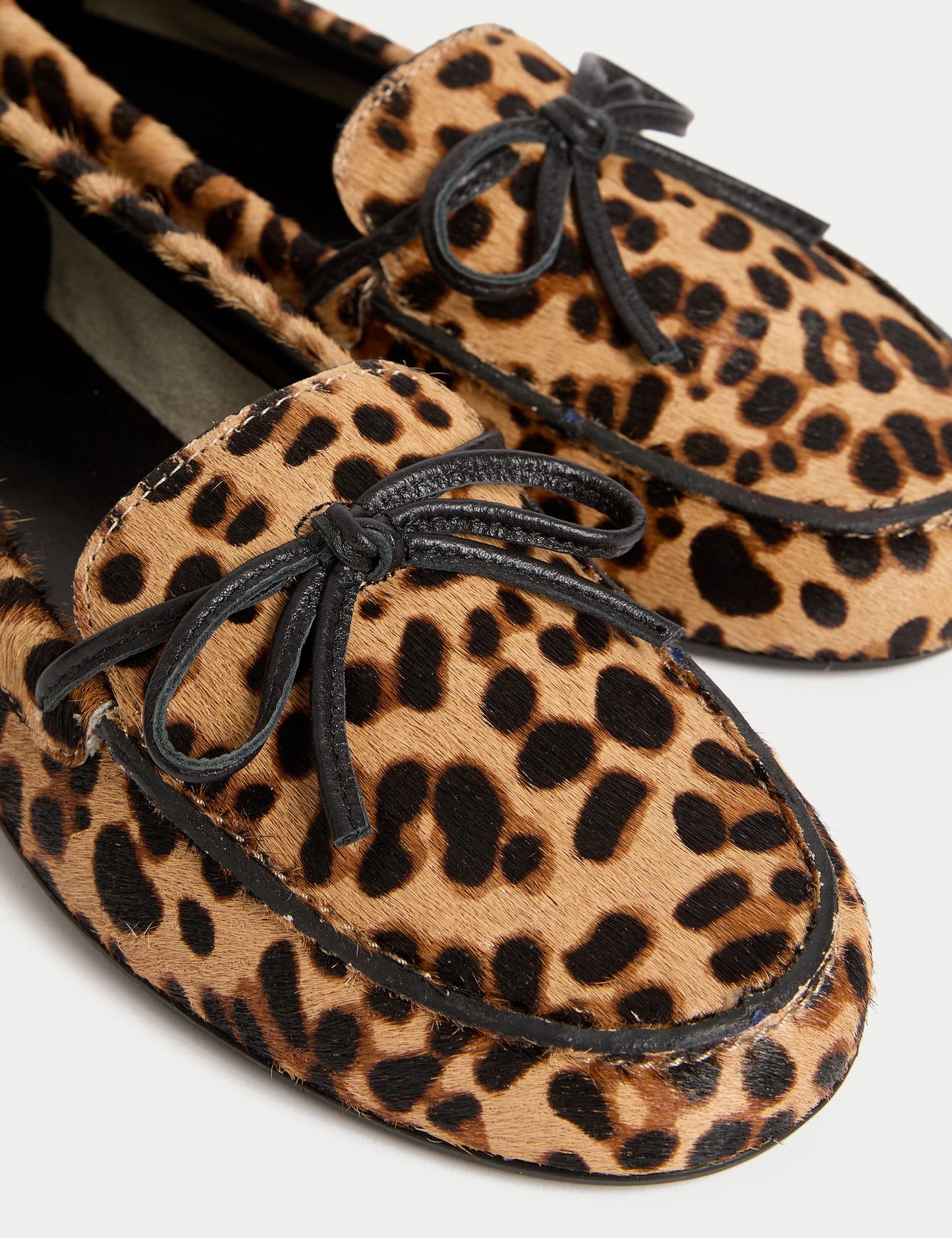 Leopar Desenli Düz Loafer