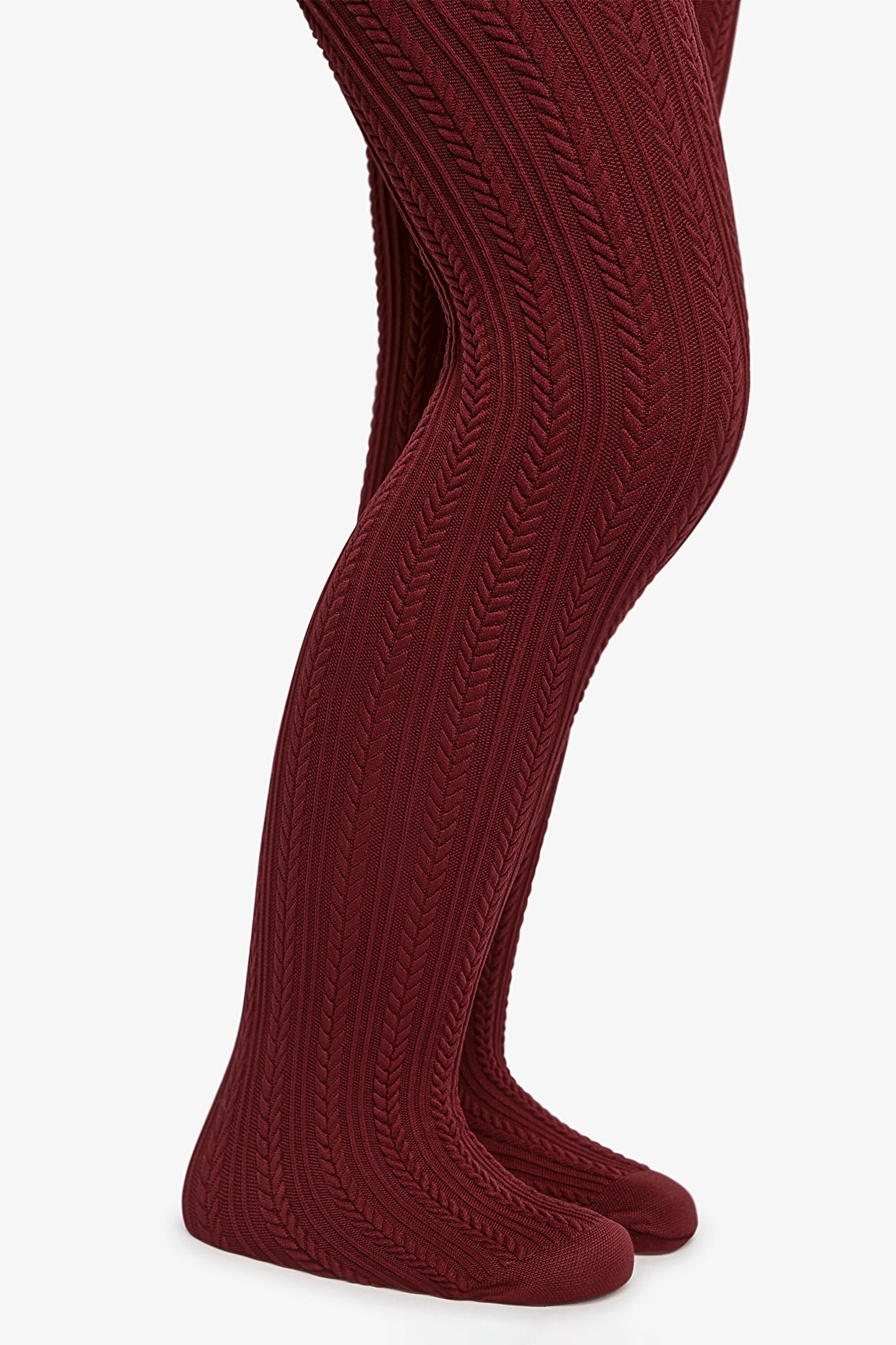 Pretty Knit Şarap Rengi Külotlu Çorap