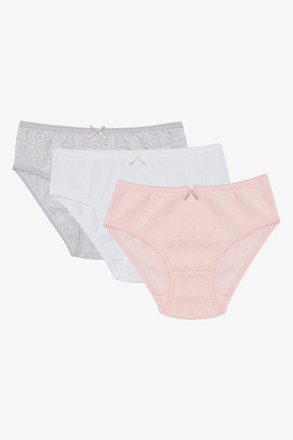 Kız Çocuk Pamuklu 3 Lü Slip Külot