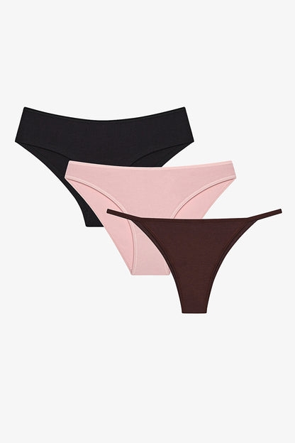 3lü Multi Shape Pamuklu Çok Renkli Külot