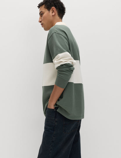 Çizgili Rugby Sweatshirt