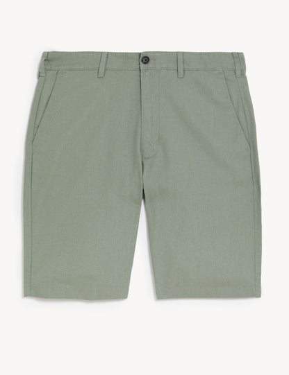 Regular Fit Keten Şort