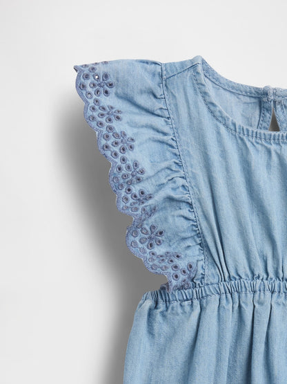 Mavi Eyelet Denim Tulum