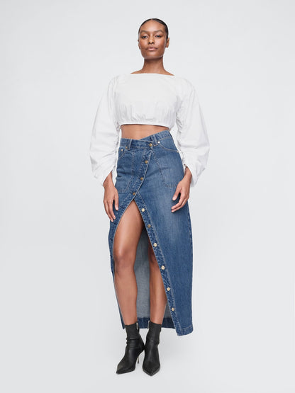 Beyaz Gap × Cult Gaia Crop Bluz