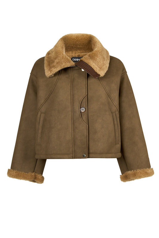 St Anton Kadın Taba Oversize Teddy Mont