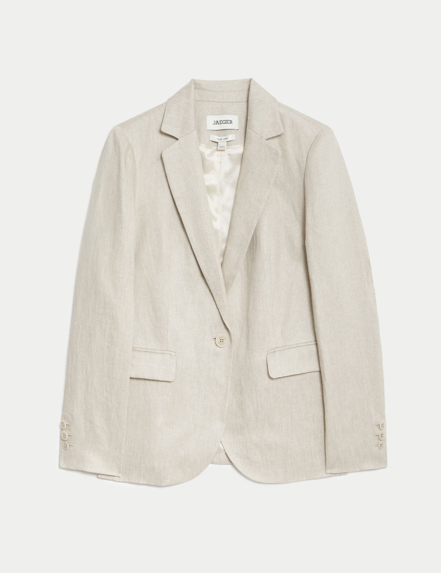 Relaxed Fit Keten Blazer Ceket