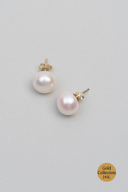 Doğal Inci 14 Ayar Altın Küpe M00254063699