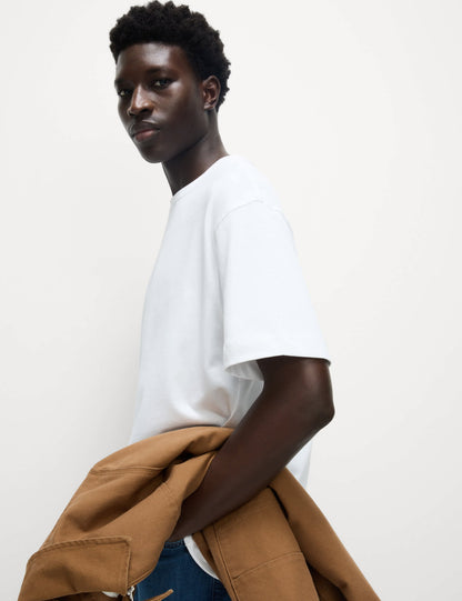 Saf Pamuklu Kısa Kollu Oversize T-shirt