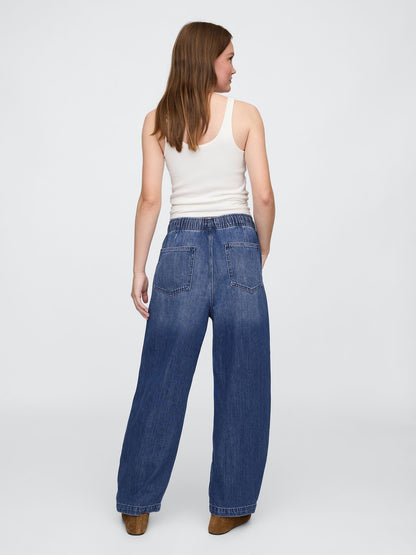 Mavi Mid Rise Supersoft Pull-on Barrel Jean Pantolon