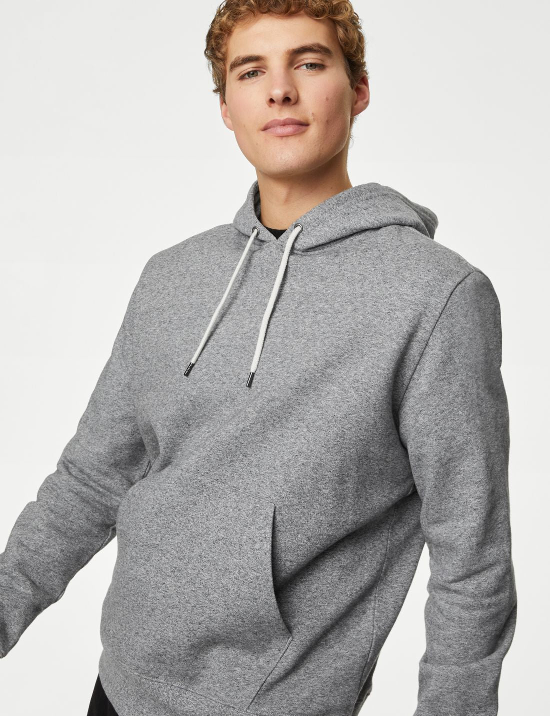 Saf Pamuklu Kapüşonlu Sweatshirt