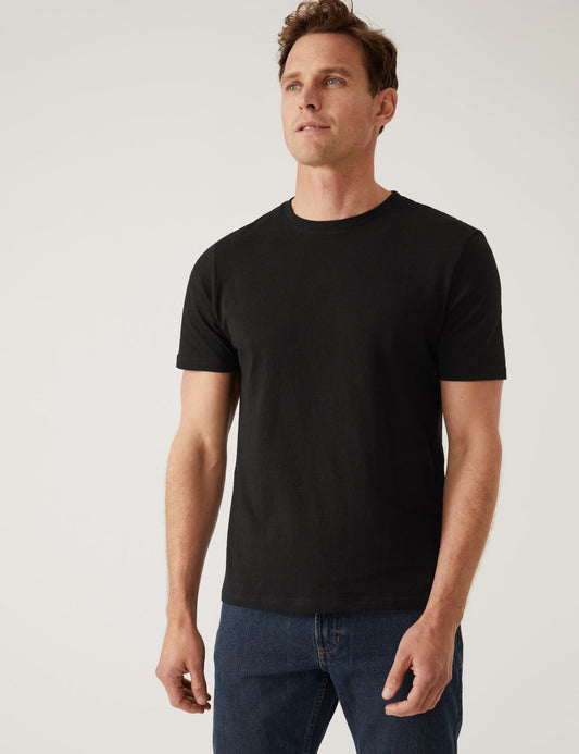 Saf Pamuklu Kısa Kollu T-shirt