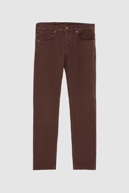 Tween Relaxed Fit Kahverengi Denim Pantolon