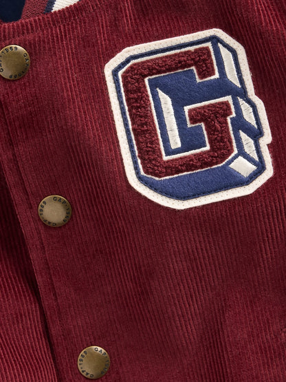 Koyu Kırmızı Varsity Ceket